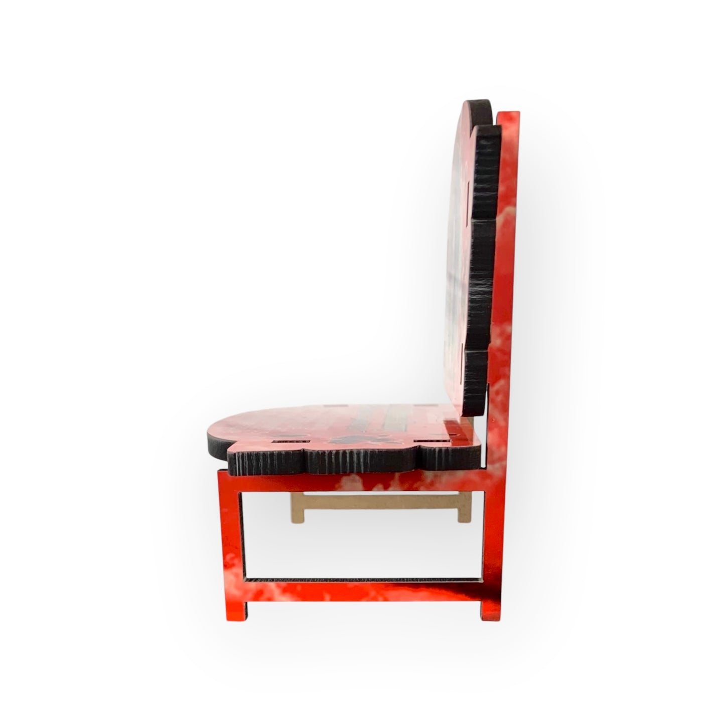 Memorial Bench Red Clouds with Roses