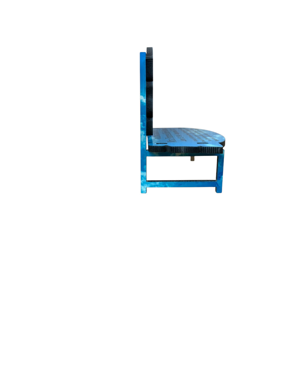 Memorial Bench Light Blue with Clouds