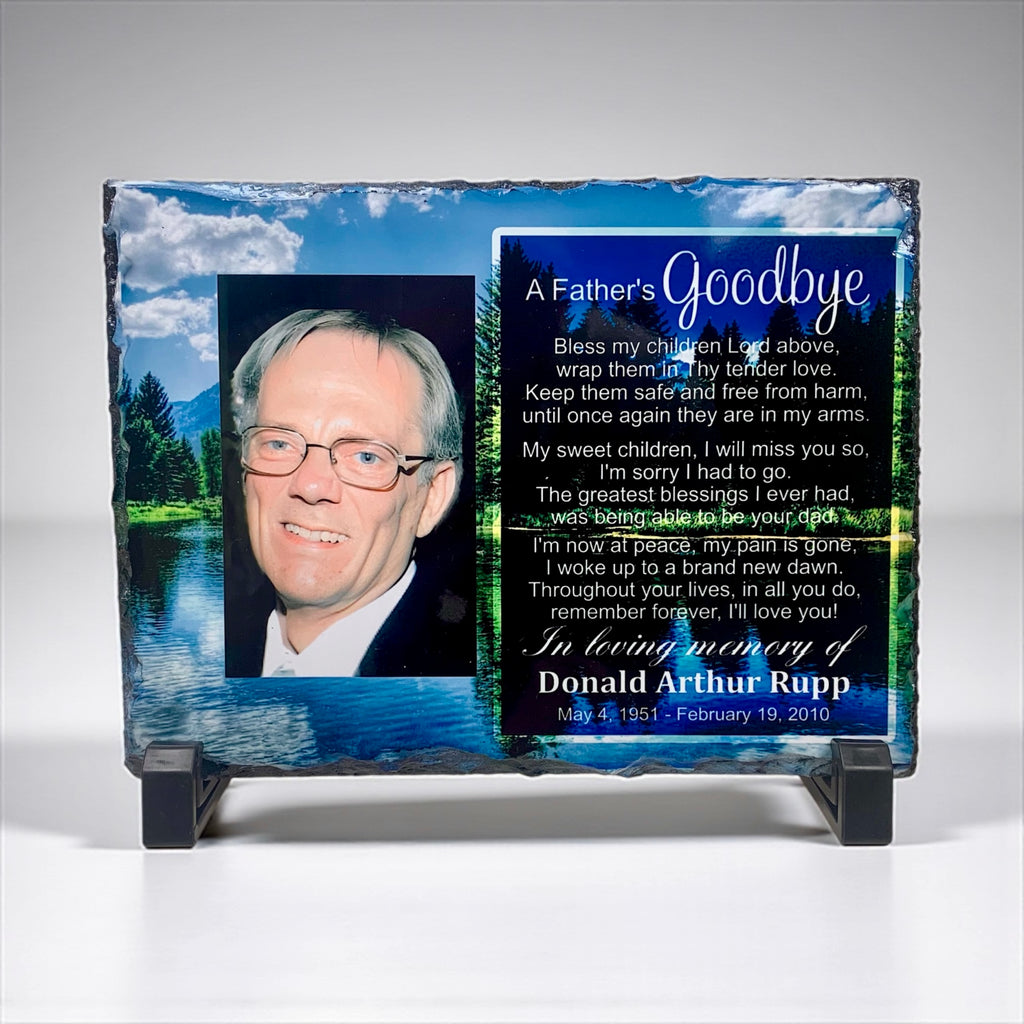 A Father's Goodbye Custom Photo Slate