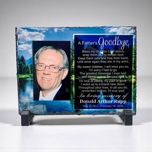 A Father's Goodbye Photo Slate