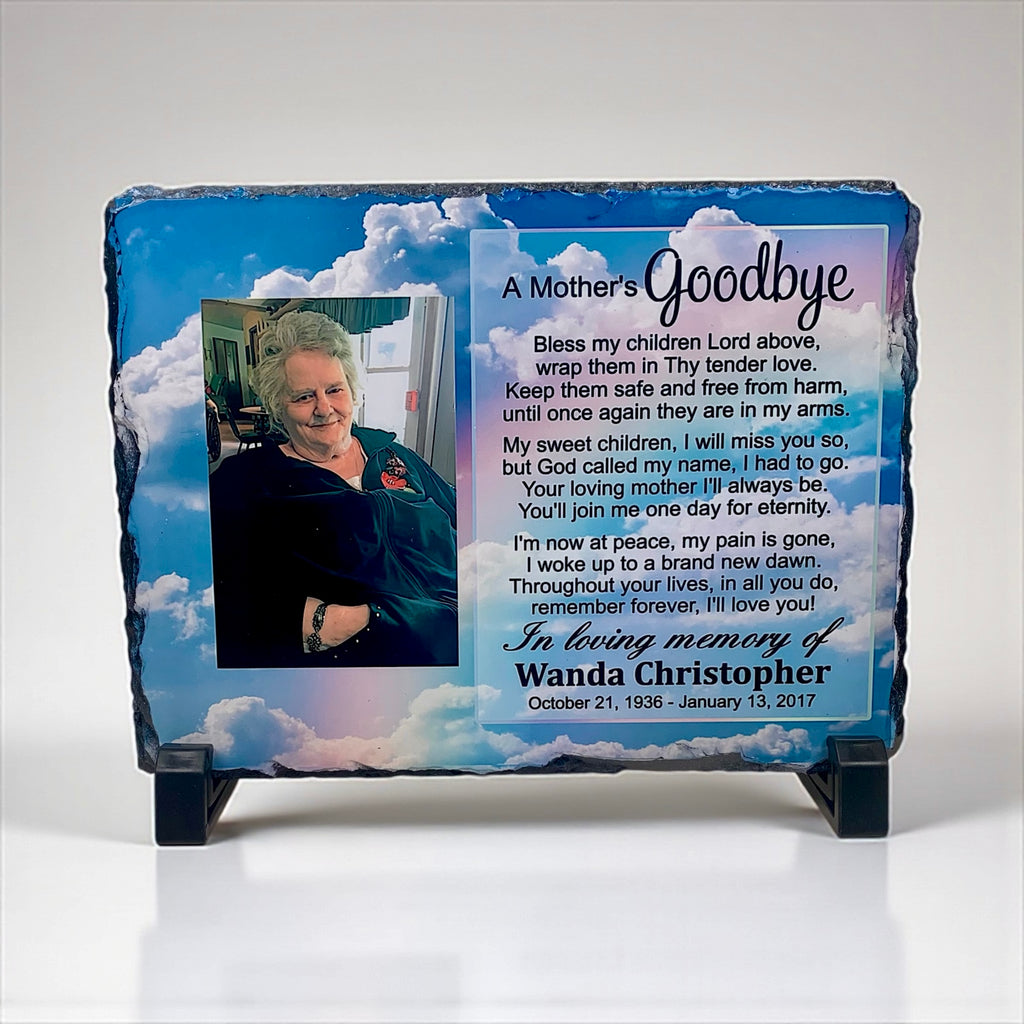 A Mother's Goodbye Custom Photo Slate