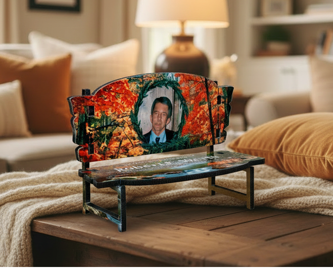 Autumn Creek Memorial Bench - closer view