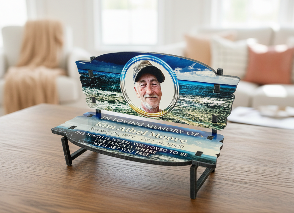 Beach Memorial Bench - cozy home