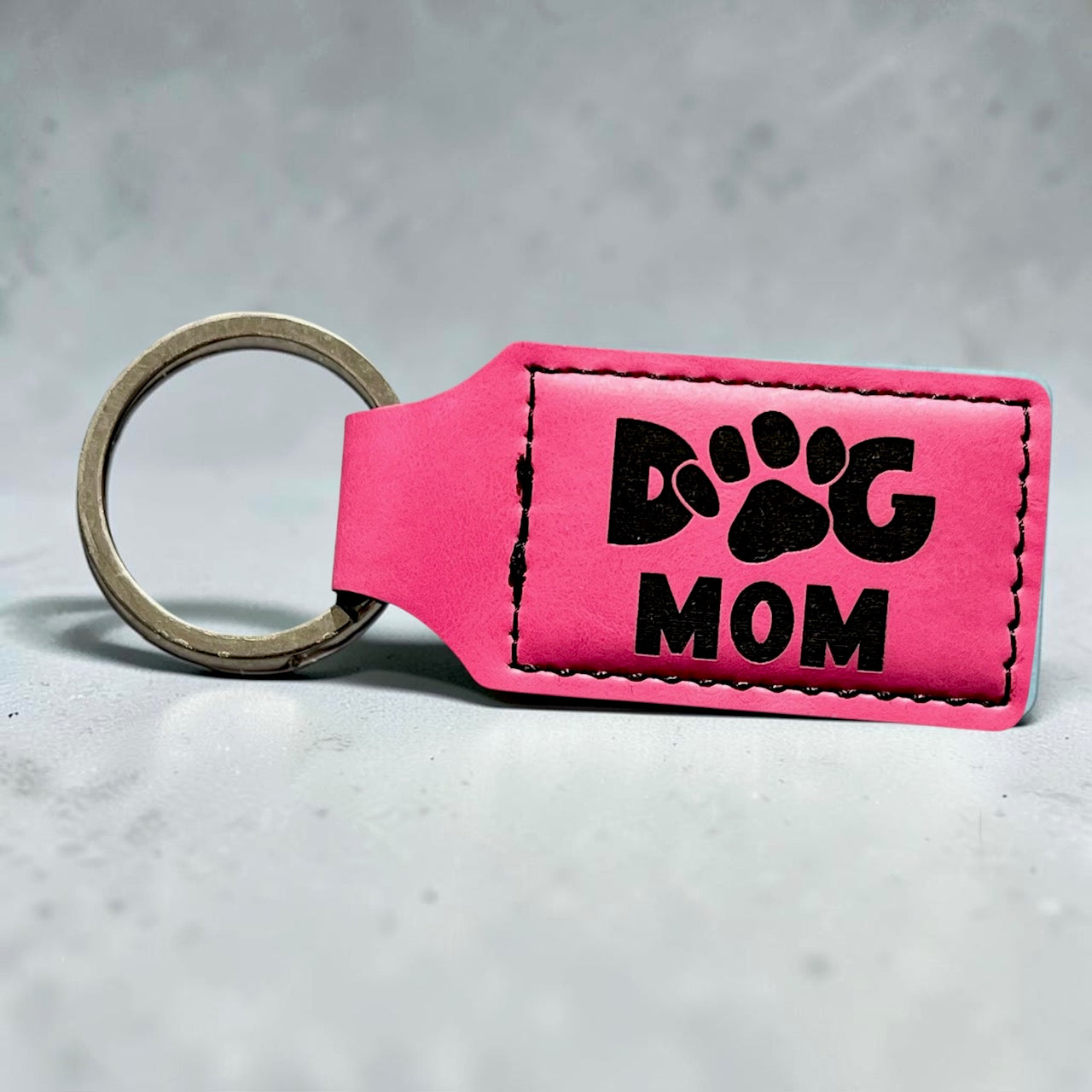 Dog Mom PREMIUM Leatherette Keychain