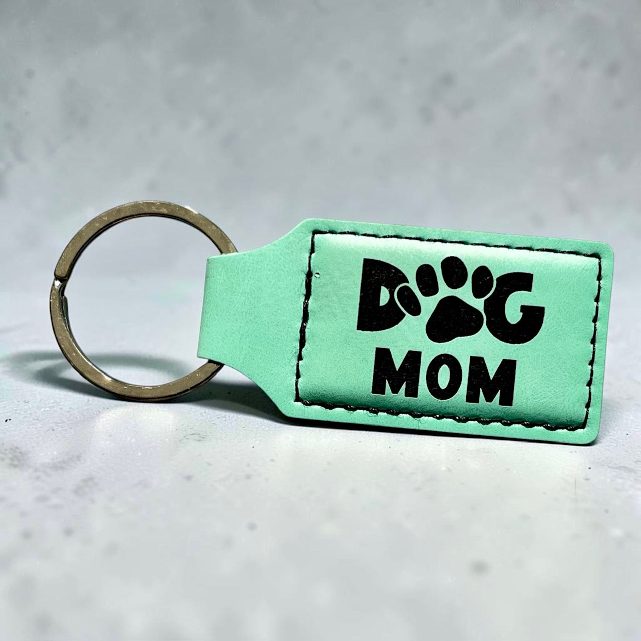 Dog Mom PREMIUM Leatherette Keychain