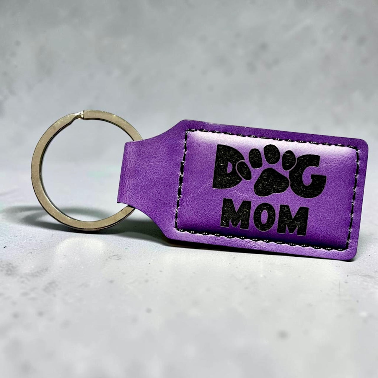 Dog Mom PREMIUM Leatherette Keychain
