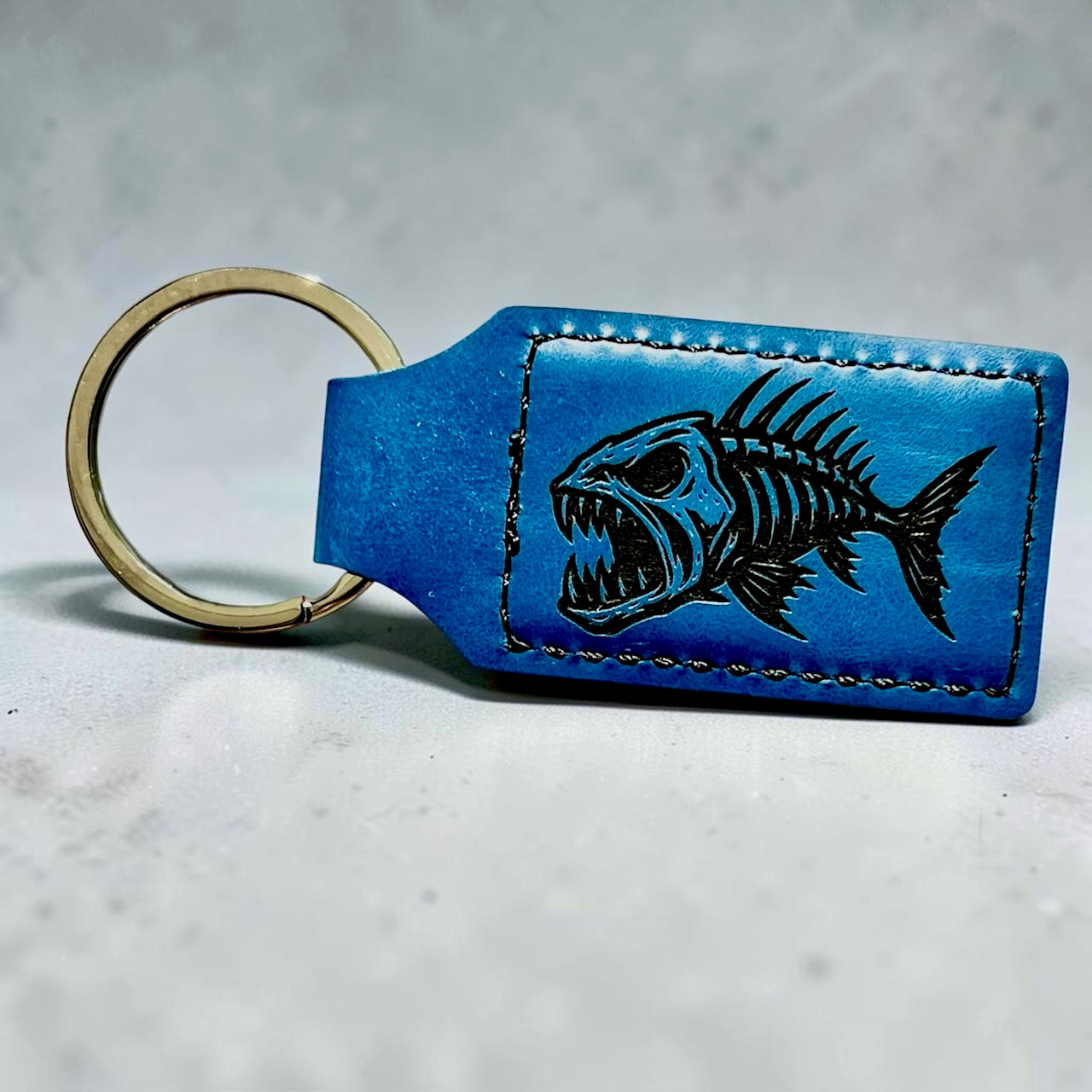 Fish Skeleton Keychain