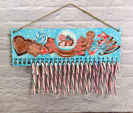 Gingerbread Candy Cane Countdown Sign