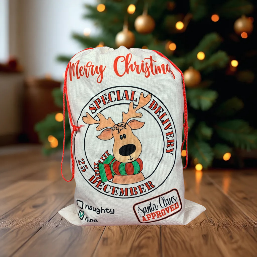 Male Reindeer Santa Sack