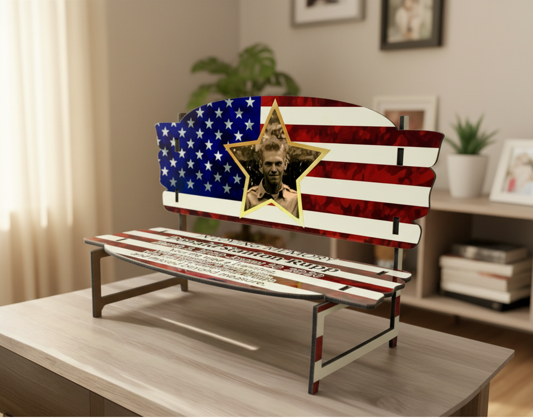 Memorial Bench - home setting