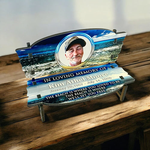 Custom Beach Theme Memorial Bench