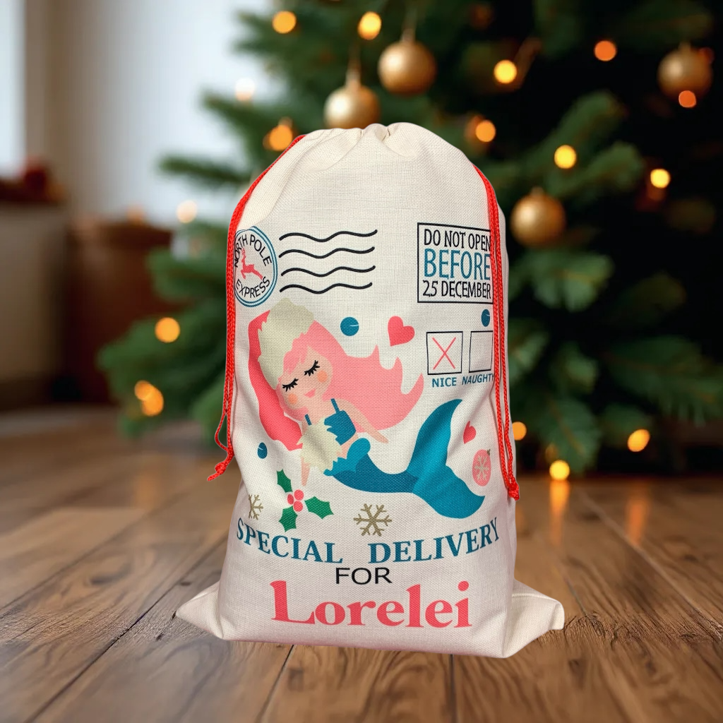 Mermaid Santa Sack