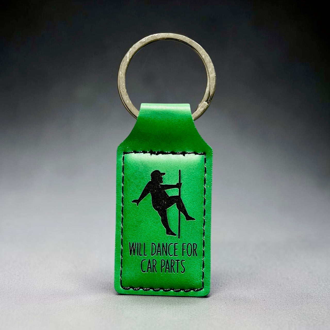 Will Dance For Car Parts Keychain