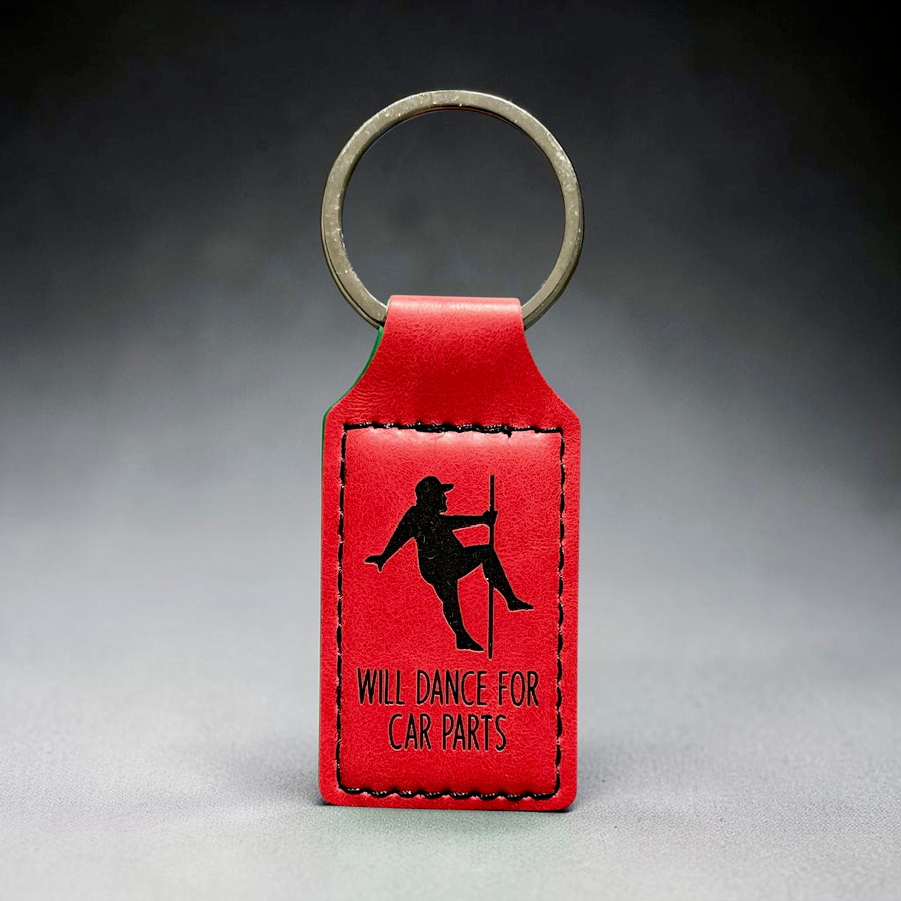 Will Dance For Car Parts Keychain