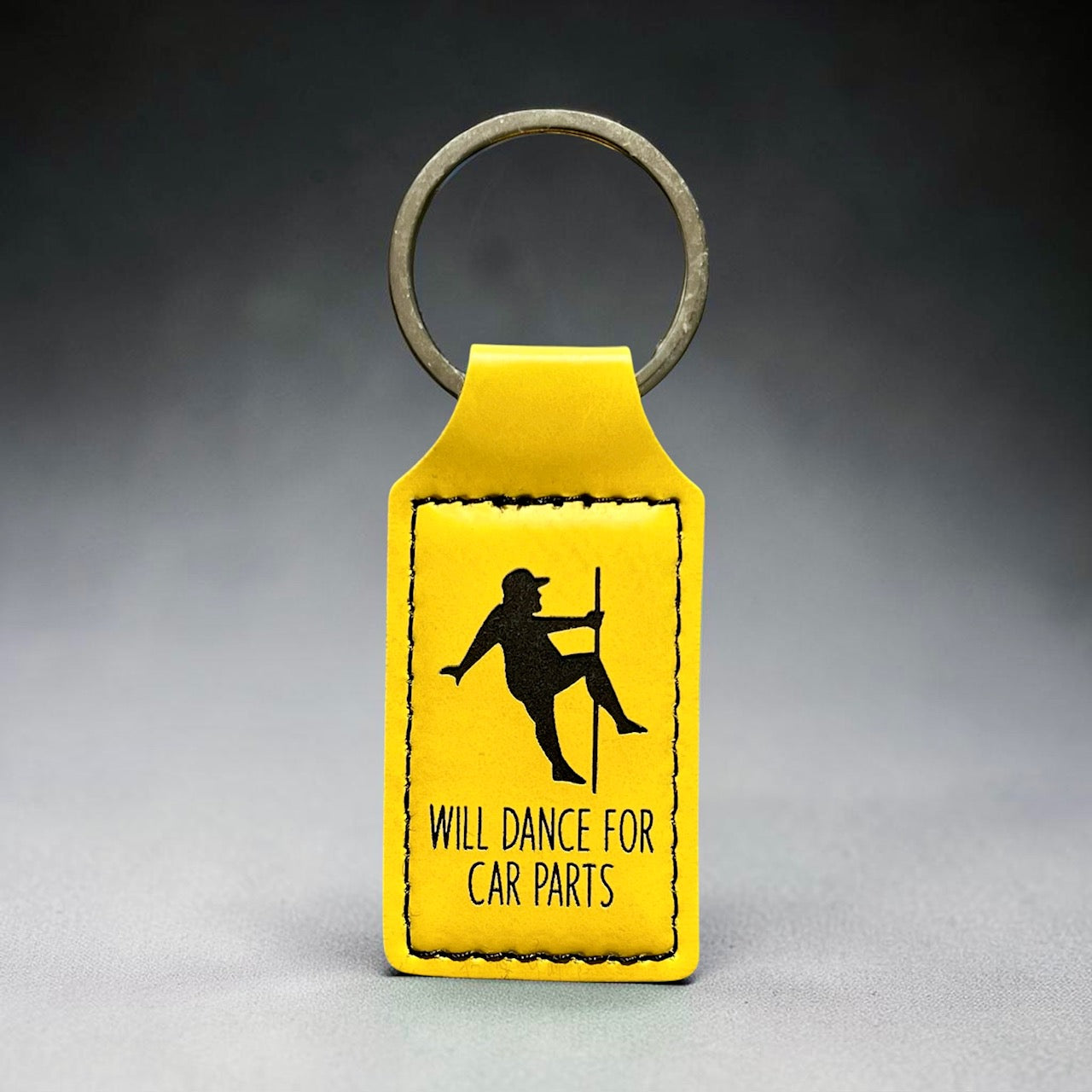 Will Dance For Car Parts Keychain