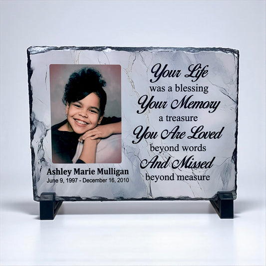 Your Life Was A Blessing Photo Slate